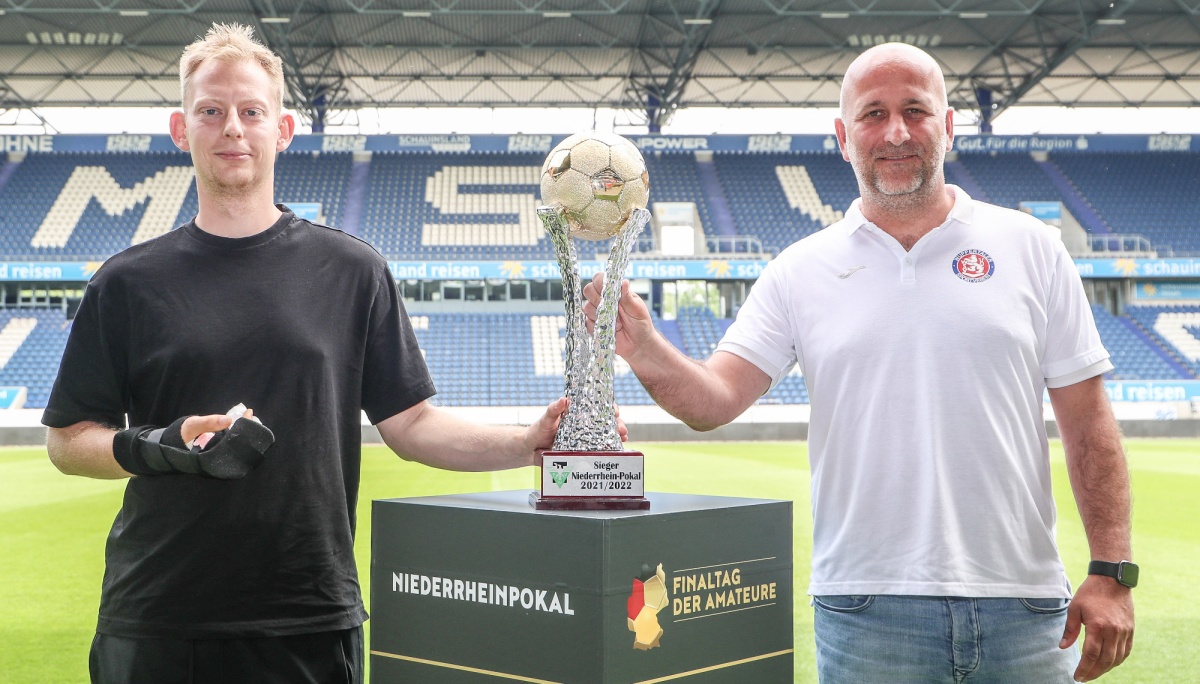 Pressekonferenz zum Niederrheinpokal-Endspiel am Samstag, 21. Mai, in Duisburg